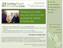 Tablet Screenshot of lovingtouchinhomecare.com